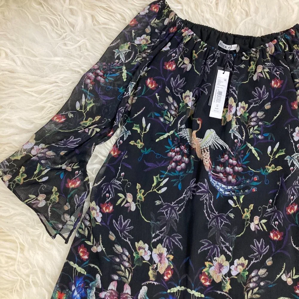 ALICE + OLIVIA Floral Print Mini Dress - Picture 6 of 11